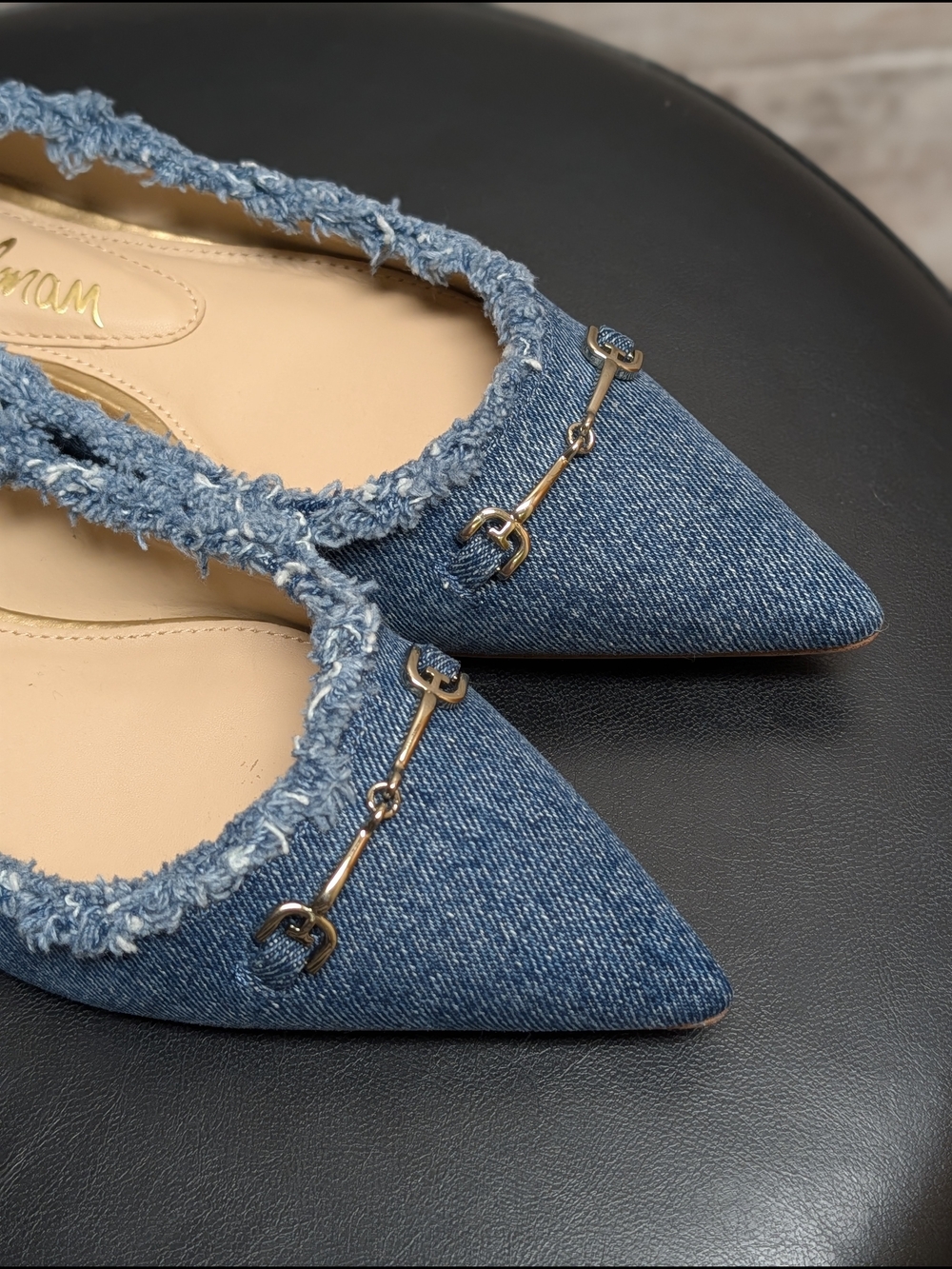 Sam Edelman Denim Pointed-Toe Flat NWOT - Picture 7 of 9